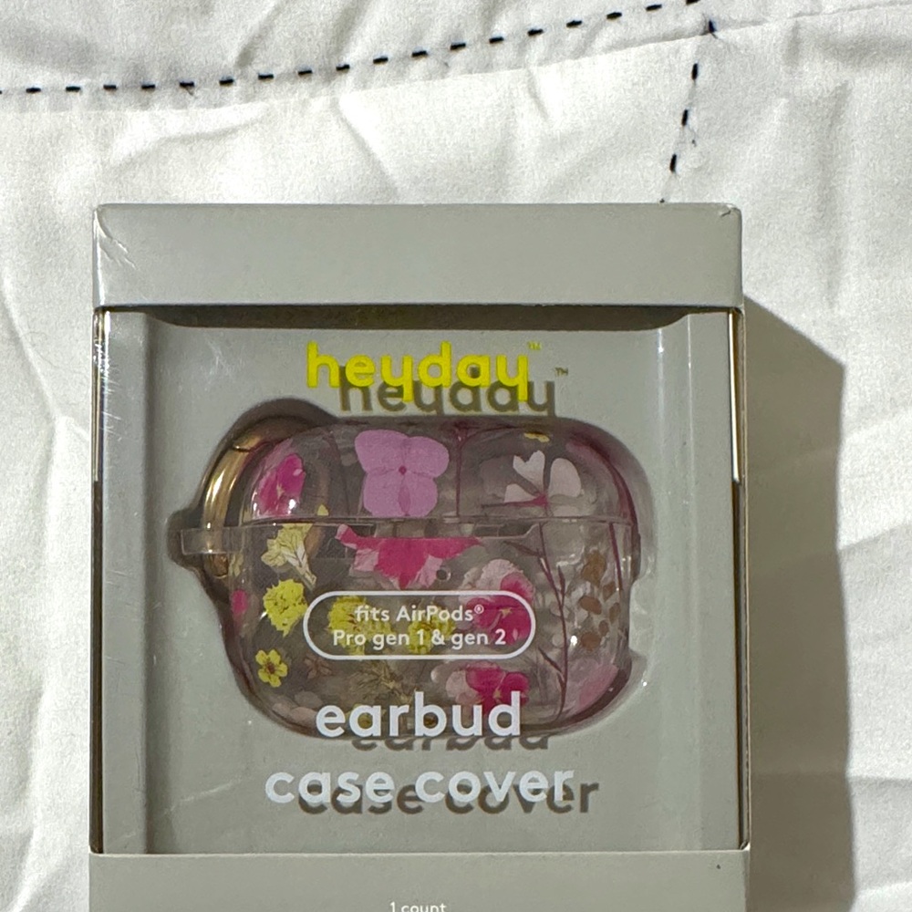 Heyday Pink and Purple Floral Earbud Case Cover